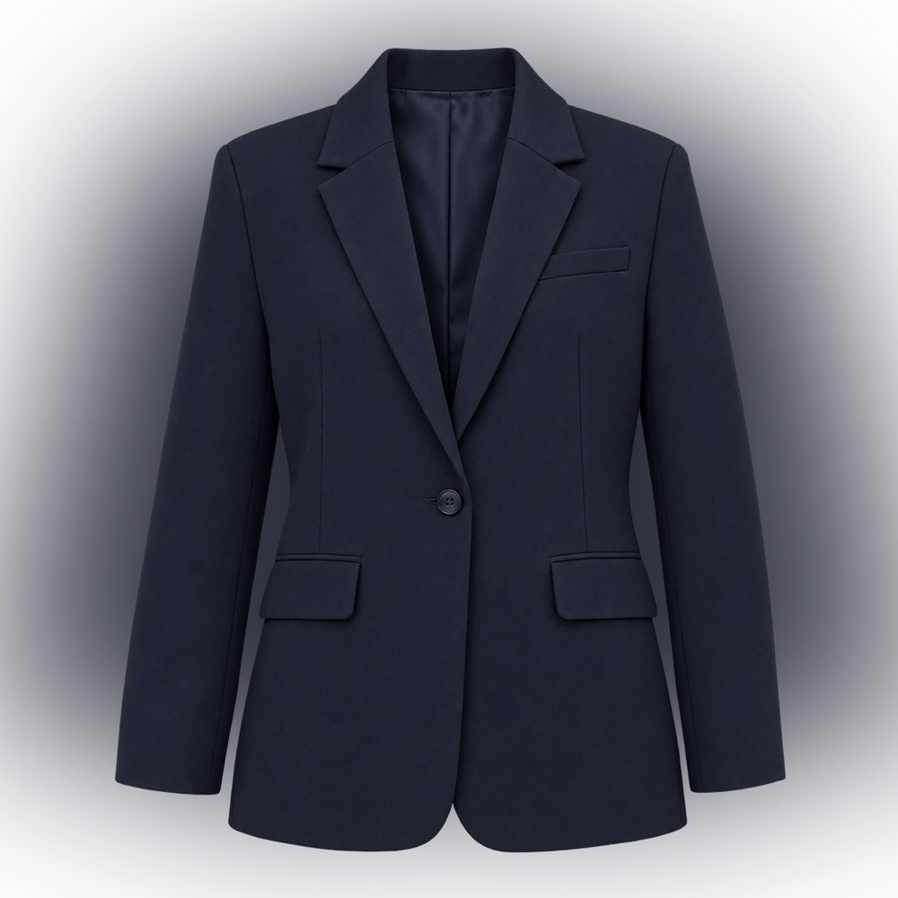 Abercrombie & Fitch Women's Black Relaxed Fit Blazer- Office Chic- Size Medium